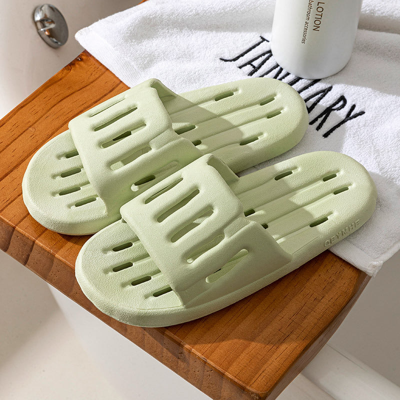 pvc bathroom anti slippers men's summer bath leaky hollow quick-drying toilet special shower slippers women