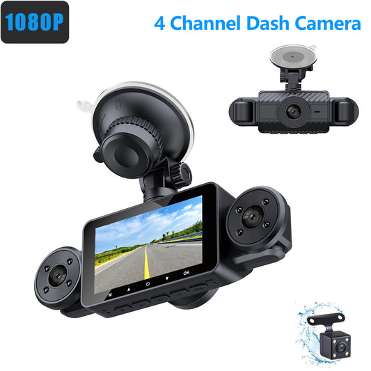 Cross-border S21 quad recording and simultaneous display car camera 1080P high-definition infrared night vision monitoring dash cam