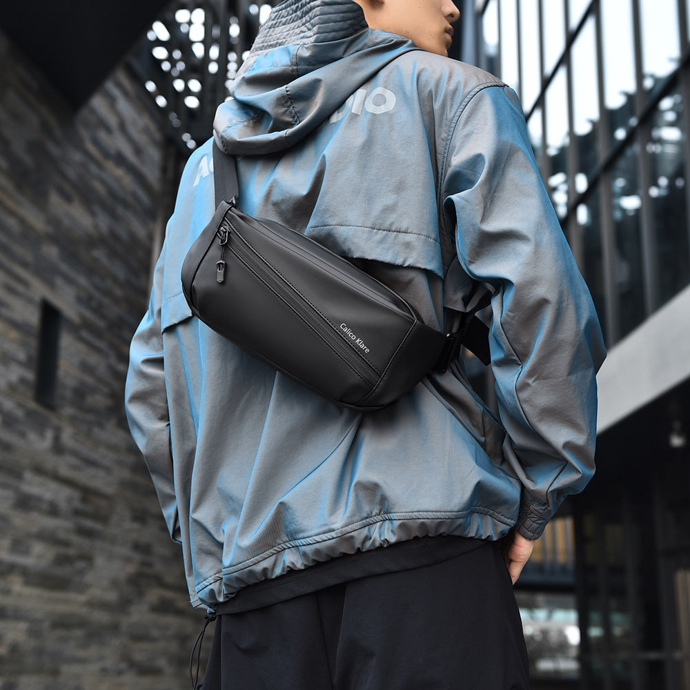 Chest bag, men's crossbody bag, outdoor cycling, casual commuter waist bag, men's shoulder bag, functional fashion brand small shoulder bag