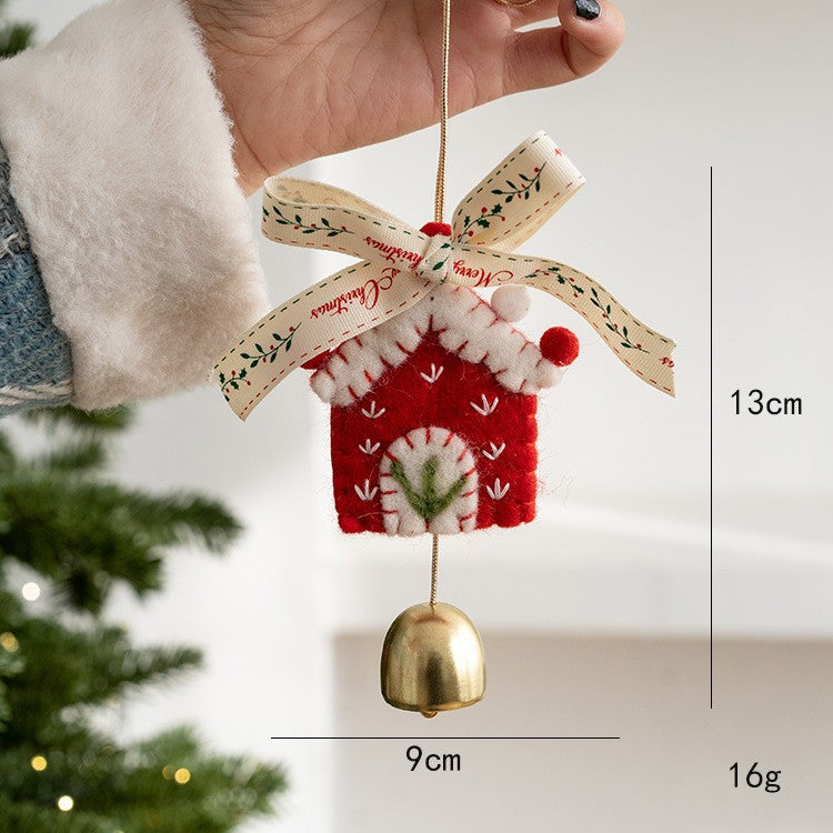 Cross-border New Christmas Car Hanging Christmas Decoration Bell Pendant Christmas Tree Decoration Christmas Gift
