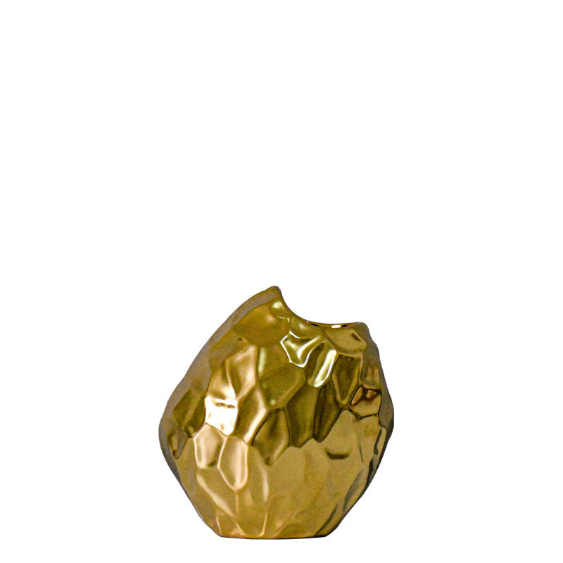 Creative: Nordic simple, special-shaped, gold-plated floral ornaments, light luxury home decorations, living room tabletop, fruit plate