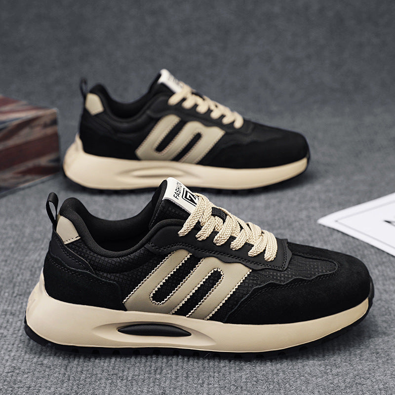 Forrest Gump Men's Shoes 2025 Spring New Men's Running Athleisure Shoes Trendy Versatile Thick-soled Heightened Daddy Shoes