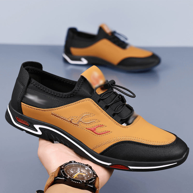 Men's Athleisure ShoesAutumn Breathable Lightweight Pumps Outdoor Sneakers British Low-Top Slip-On Men's Shoes