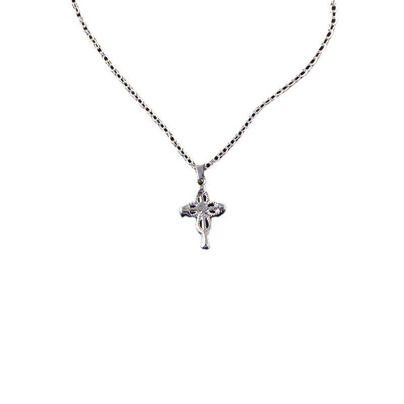 European and American fashion personality cross necklace tide men and women street photography men's jewelry