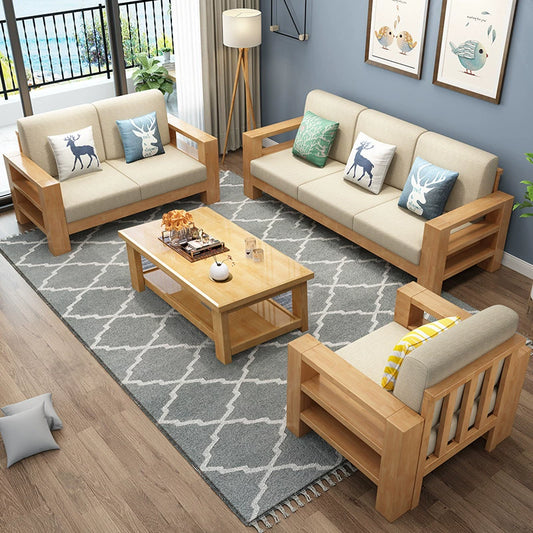 Solid wood sofa