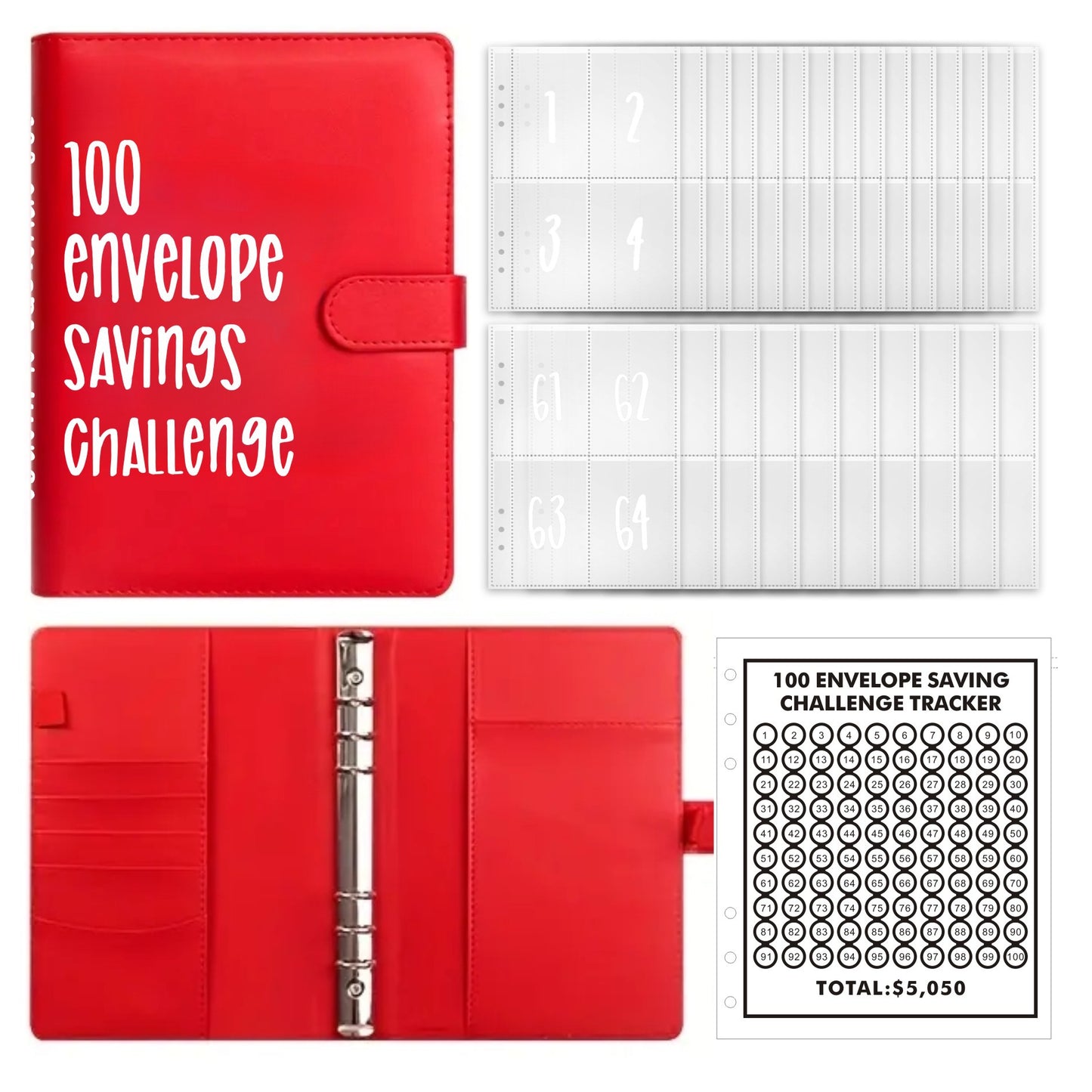 100EnvelopeChallenge Flipbook Couple Challenge Event Cash Envelope Budget Planning Notebook