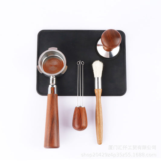 Coffee utensil set, coffee handle, pressing hammer, cloth, powder needle, brush mat, printable logo, gift box set