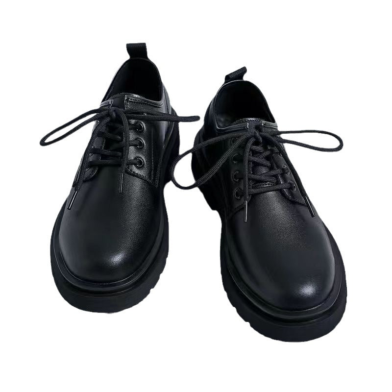 Casual leather shoes men's new business leather shoes teen british style student thick-soled suit men's versatile men's leather shoes