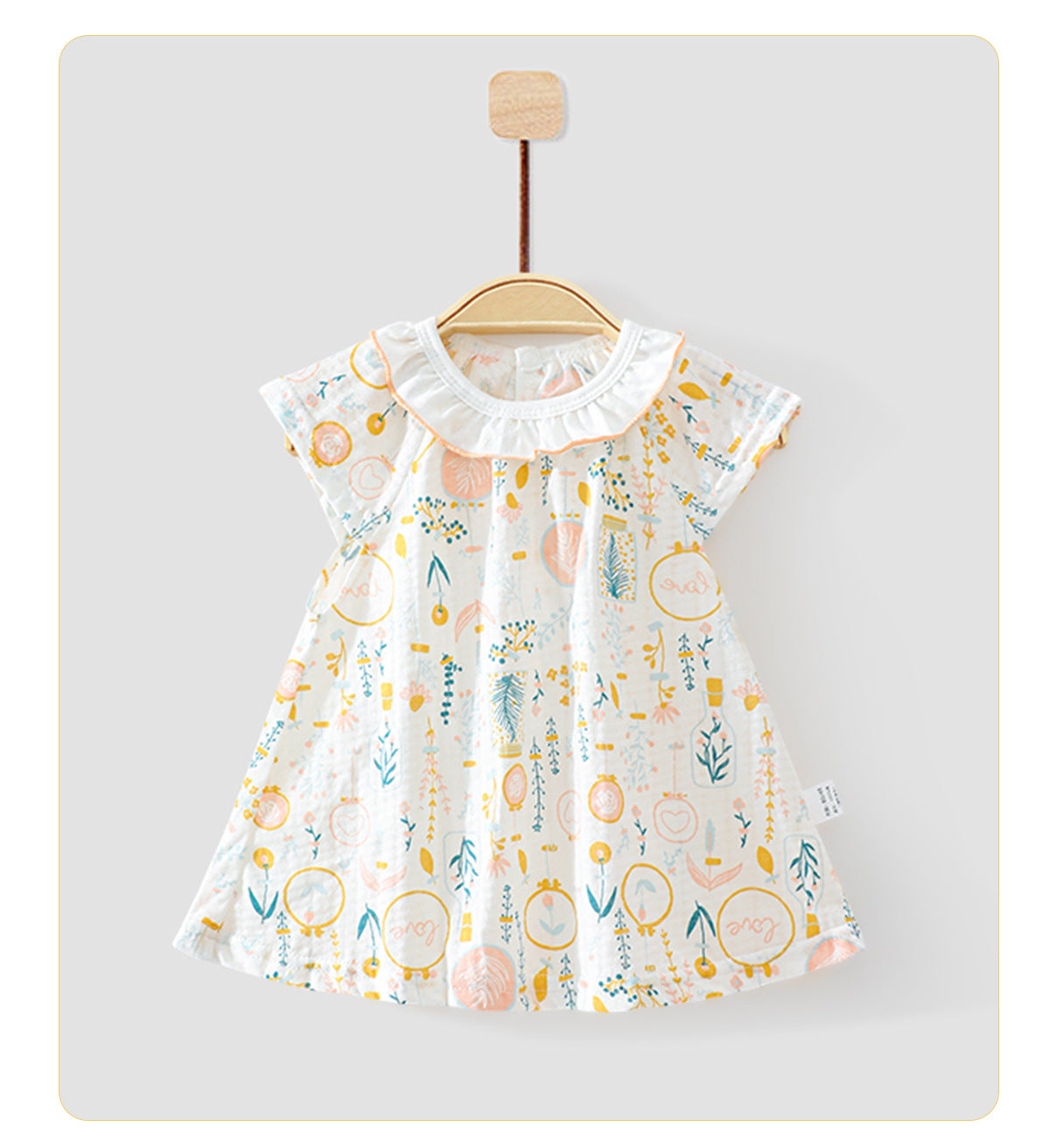 Korean children's floral skirts, girls' spring clothes, foreign girls, princess dresses, summer baby dresses, baby summer dresses