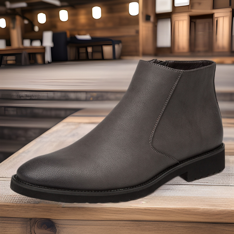 Winter Martin boots, men's trendy one-footed British leather boots, inner boosters, mid-top shoes, business Chelsea boots