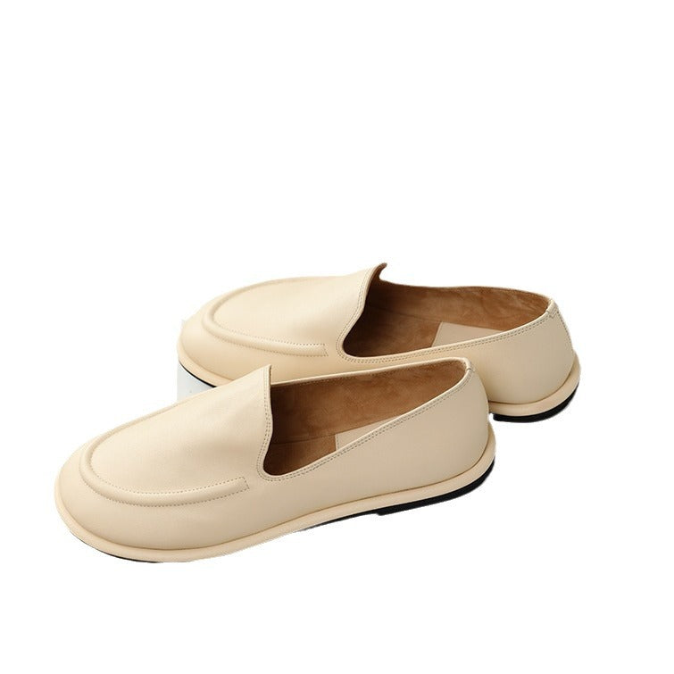 Grape mom studiolee new summer clouds round toe wrap foot one foot soft glutinous versatile loafer women