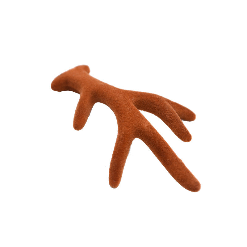 Artificial flocking antlers Christmas DIY hairpins hairpin headwear pair clip European and American headbands outfit cute accessories accessories