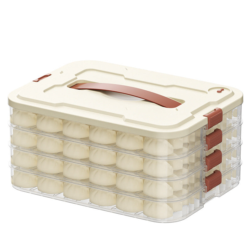 Dumpling storage box, refrigerator food-grade quick-frozen kitchen wontons, dumplings, frozen fresh-keeping organizing tray, crisper box
