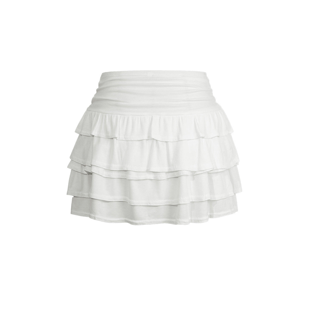 Kaikuo Spring-Summer 2025 Amazon Cross-border European and American Bohemian Resort Style Ruffles High Waisted Skirt Short Skirt