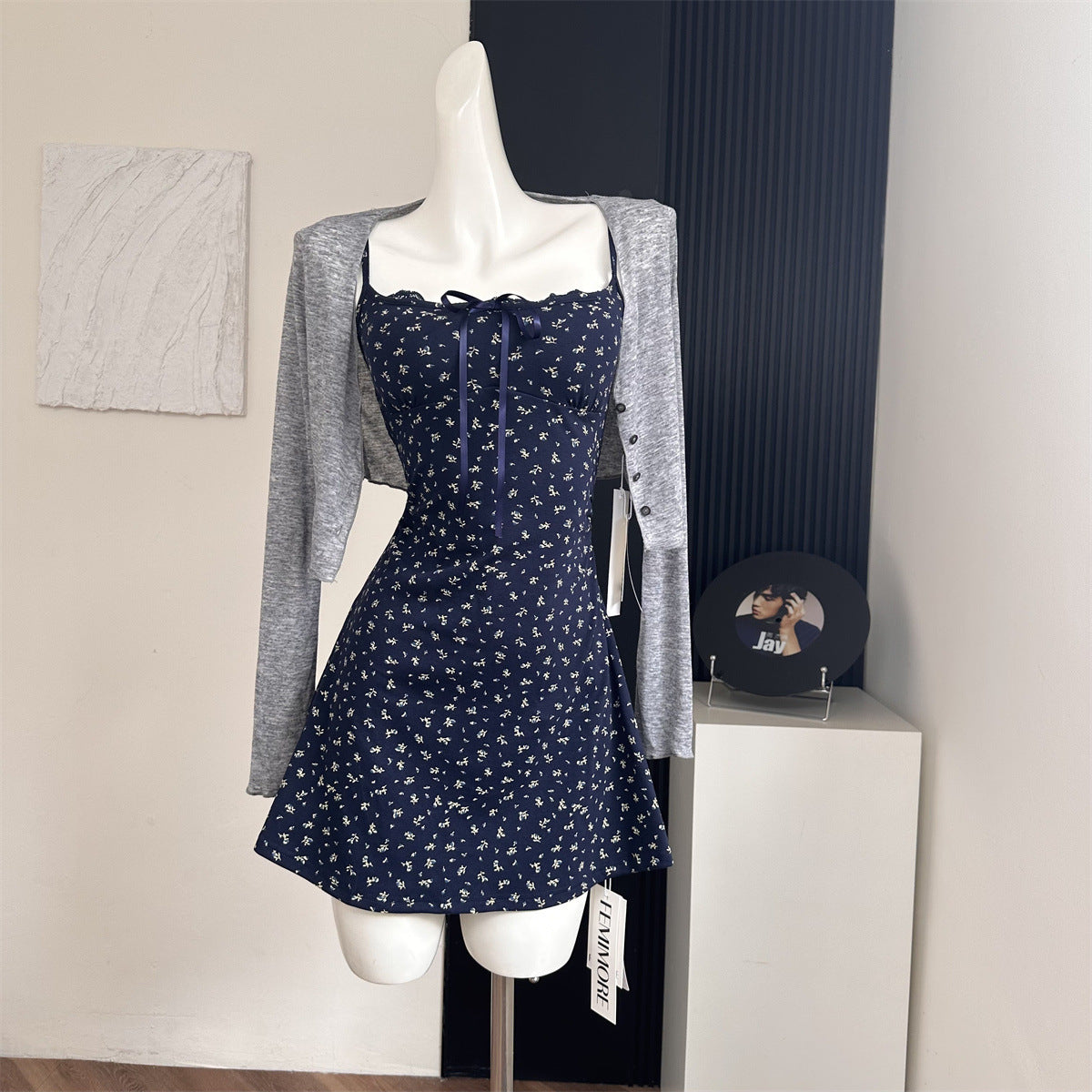 Beihai Garden Floral Dress Women's Summer Sundress Versatile Sweet Babes Design Sense French Small Man Skirt