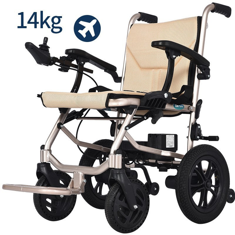 Foreign trade export: electric wheelchair for the elderly, aluminum alloy folding, lightweight, lightweight, disability scooter, can be on the plane lithium