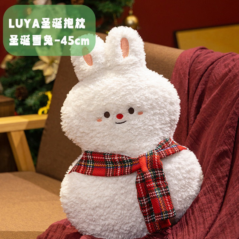 LUYA Super Soft Christmas Tree Pillow Girls Sleeping Socks Doll Cute Snowman Doll Christmas Day Decoration Gift
