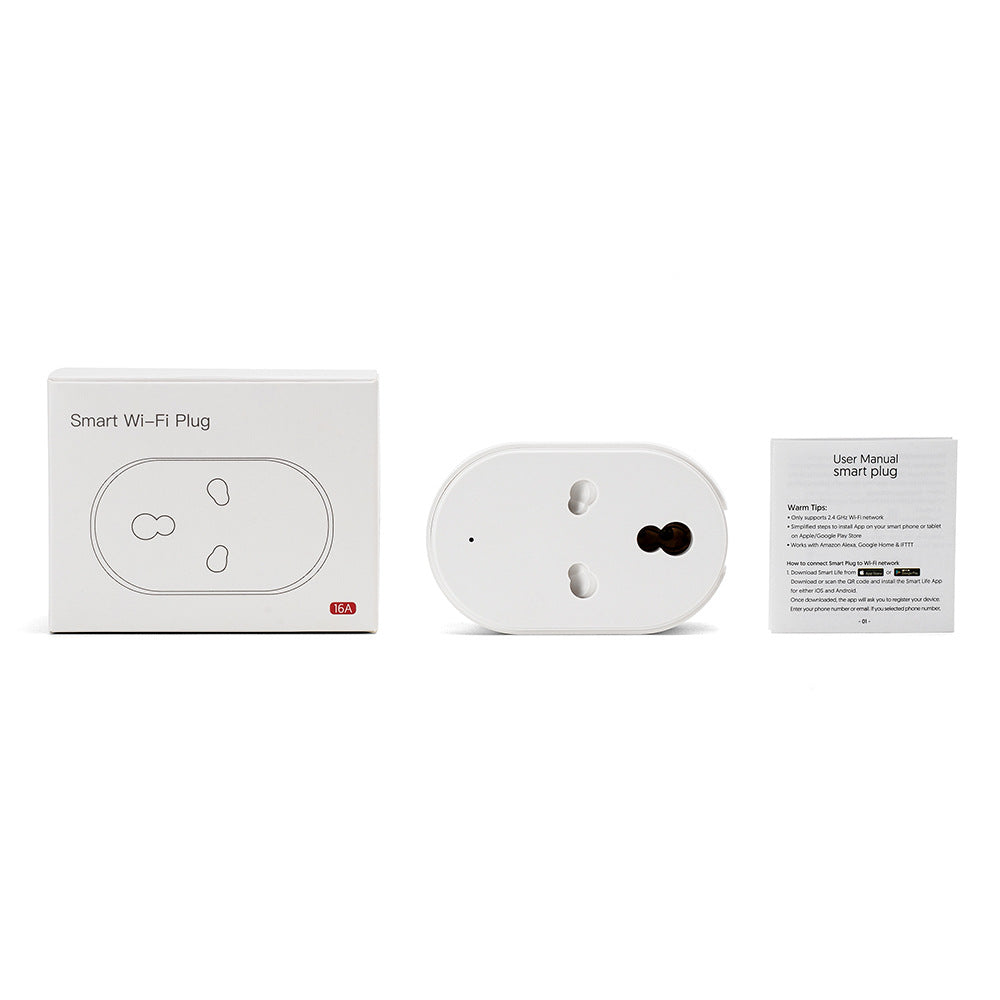 wifi smart socket india south africa remote control switch smart home 16A power monitoring timer socket