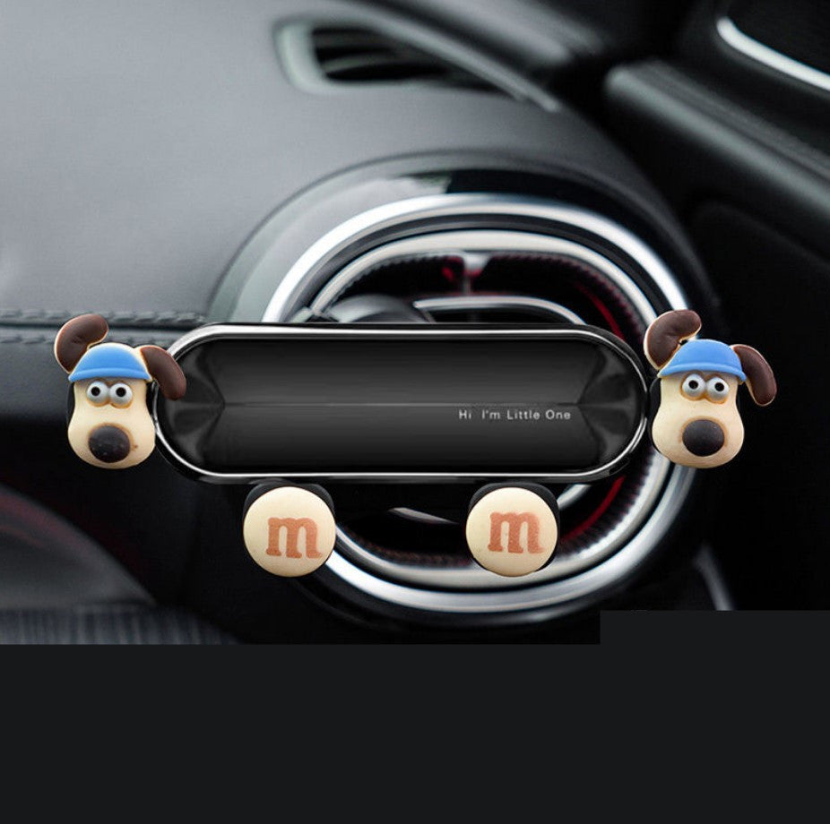 Mobile phone car holder cute cartoon air outlet navigation fixed support frame car car mobile phone holder female in the car