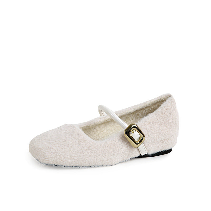 7227 Huidong Yixinda Ballet Style Inner Height Increase Hair Mary Jane Single Shoes Women's Autumn and Winter 2025 Models