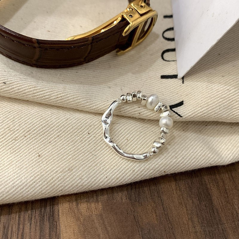South Korea's new plain ring women's niche ins high-end sense opening adjustable ring wholesale foreign trade cross-border ring