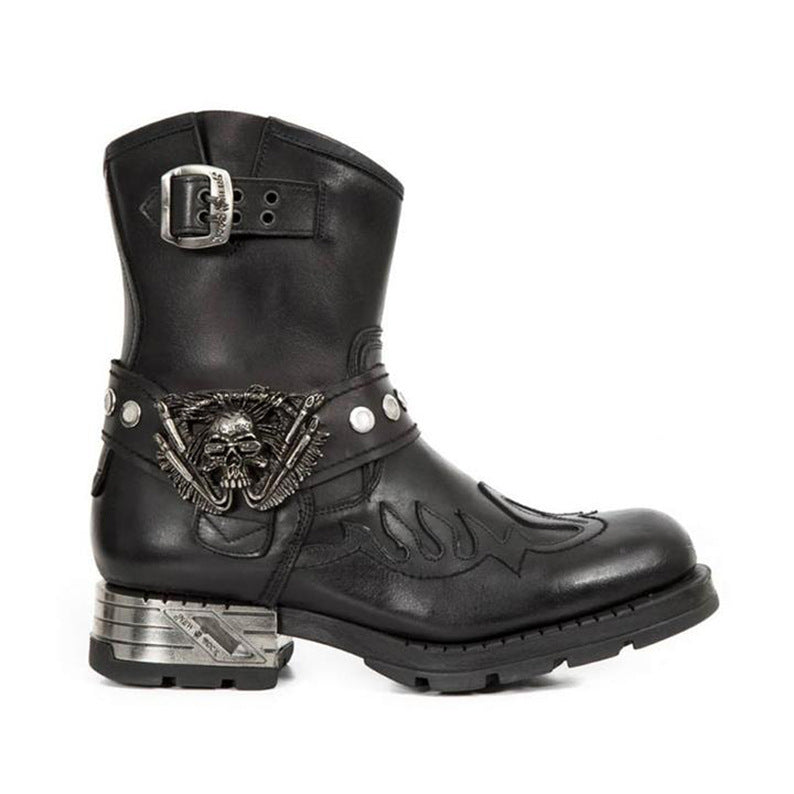 Miller, Amazon, independent station, cross-border foreign trade, new European and American retro men's booties, biker punk shoes