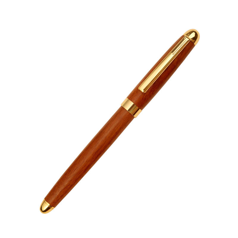 Manufacturers wholesale brass sandalwood fountain pens for students special practice pen business office replaceable ink sac pen lettering