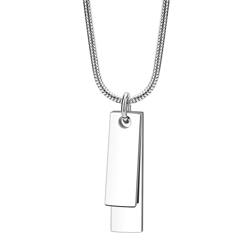MLD necklace men's trendy niche design simple and versatile hip-hop personality pendant titanium steel men's decorative pendant accessories