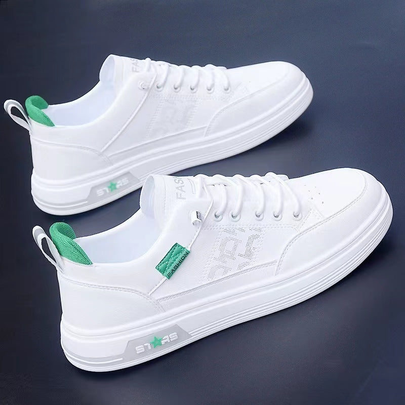 Men's shoes 2025 new spring breathable little white shoes Korean version of the trend and versatile one-foot slip-on athleisure soft-soled trendy shoes