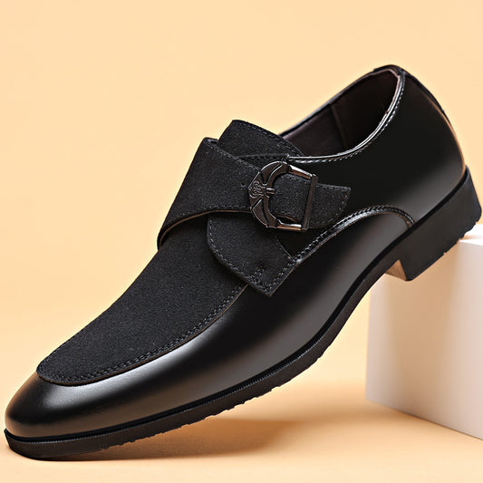 2025 New Leather Shoes Men's Business Formal Casual Shoes Crocodile Print Men's British Korean Version Pointed Toe Plus Size Shoes