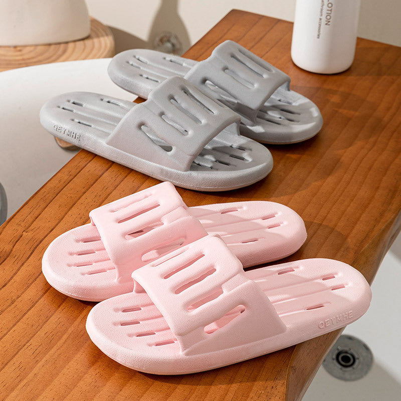 pvc bathroom anti slippers men's summer bath leaky hollow quick-drying toilet special shower slippers women