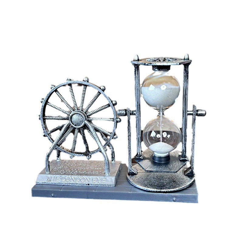 I0332 Creative Student Gifts Retro Ferris Wheel Quicksand Hourglass Decoration Home Decoration Decoration Crafts