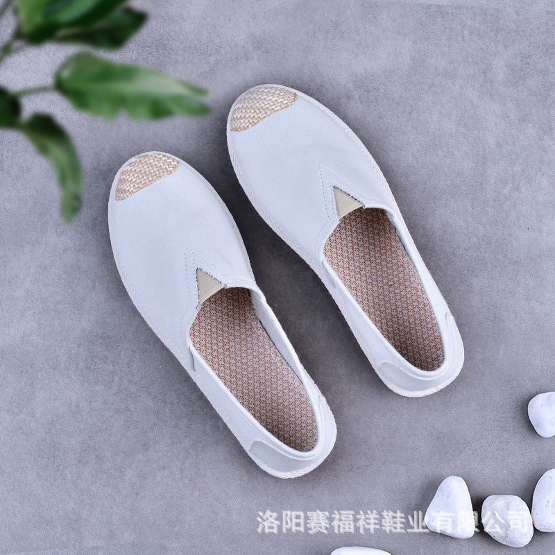 2024 low-top casual shoes old Beijing cloth shoes for women mother soft-soled shoes canvas students wholesale white shoes