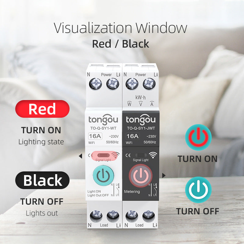 Tuya Tuya Smart Switch WiFi Circuit Breaker Remote Wireless Remote Control Mobile Phone Control Smart Home Cross Border