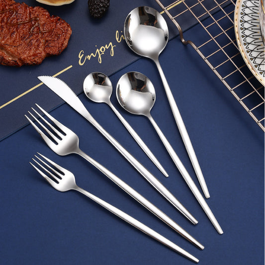 Nordic 304 stainless steel portuguese cutlery and spoon set creative western style hotel cutlery set amazon cross-border