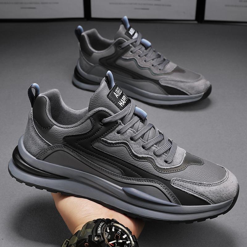 Sports men's shoes autumn 2025 new spring and autumn leather waterproof, non-slip and wear-resistant for work and leisure work
