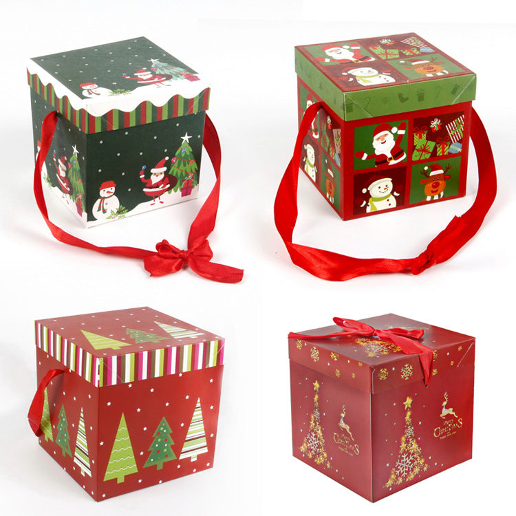 New Christmas Decoration Gift Box Supplies Paper Gift Gift Packaging Box Christmas Eve Apple Box Christmas Tree