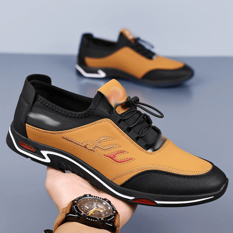 Men's Athleisure ShoesAutumn Breathable Lightweight Pumps Outdoor Sneakers British Low-Top Slip-On Men's Shoes