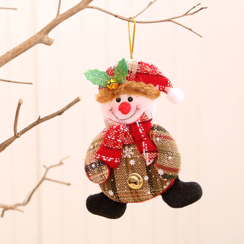 Cross-border new Christmas decoration supplies for the elderly small pendant Christmas tree accessories fabric small ornament gifts