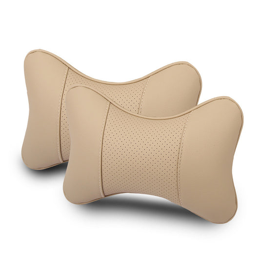 Car neck pillow car interior products a pair of leather car small pillows bone pillows car supplies four seasons