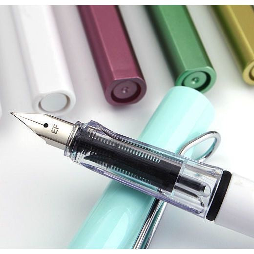 Students: Colorful hand-painted fountain pen, ink, ink sac, dual-purpose writing, calligraphy practice, office, boys and girls, general positive posture fountain pen