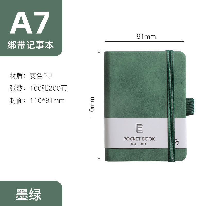 A5 notebook custom elastic with horizontal line office hand ledger simple skin feel leather student diary book with high appearance