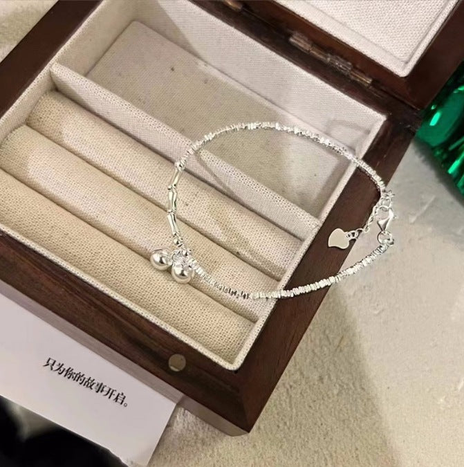 Irregular broken silver bell bracelet fresh fashion niche personality high-end anklets summer new wholesale