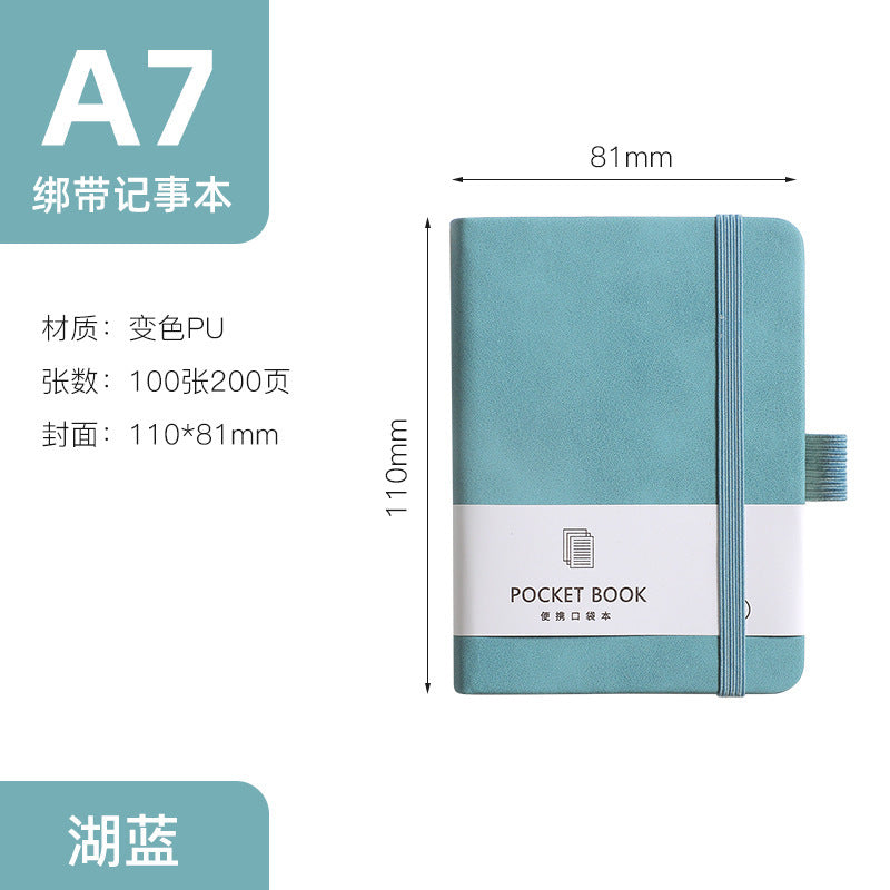 A5 notebook custom elastic with horizontal line office hand ledger simple skin feel leather student diary book with high appearance