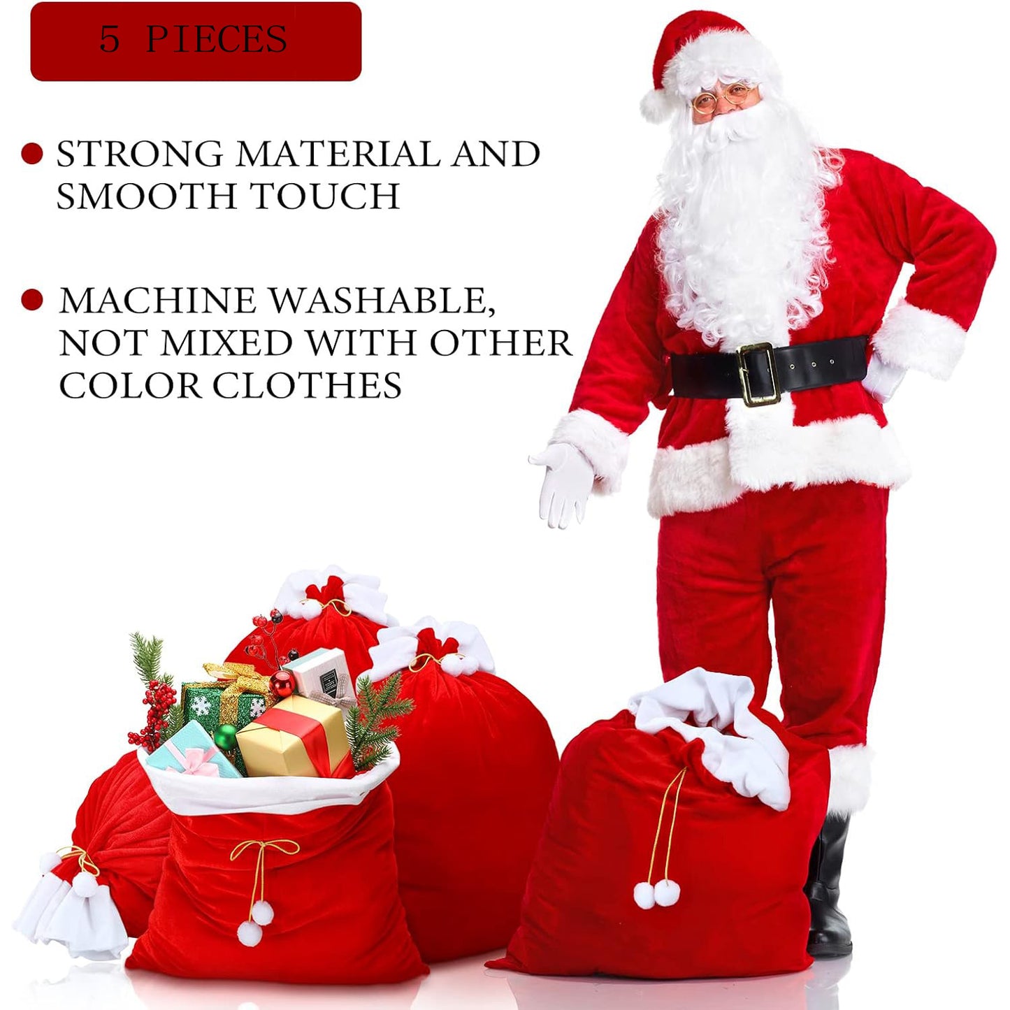 Christmas decorations for the elderly backpack gift bag high-grade gold velvet thickened gift bag large drawstring candy bag