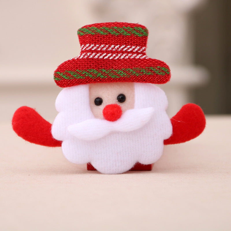 christmas decoration supplies luminous brooch badge old man snowman bear christmas gifts wholesale