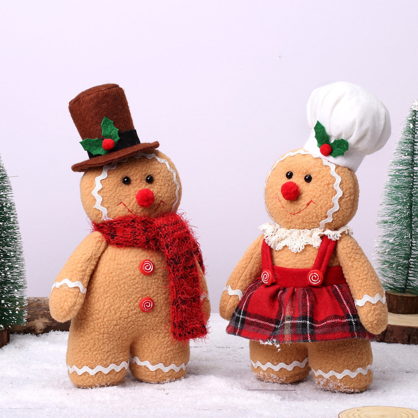2024 foreign trade new Christmas decoration gingerbread doll dolls European and American toy ornaments wool dwarf dolls