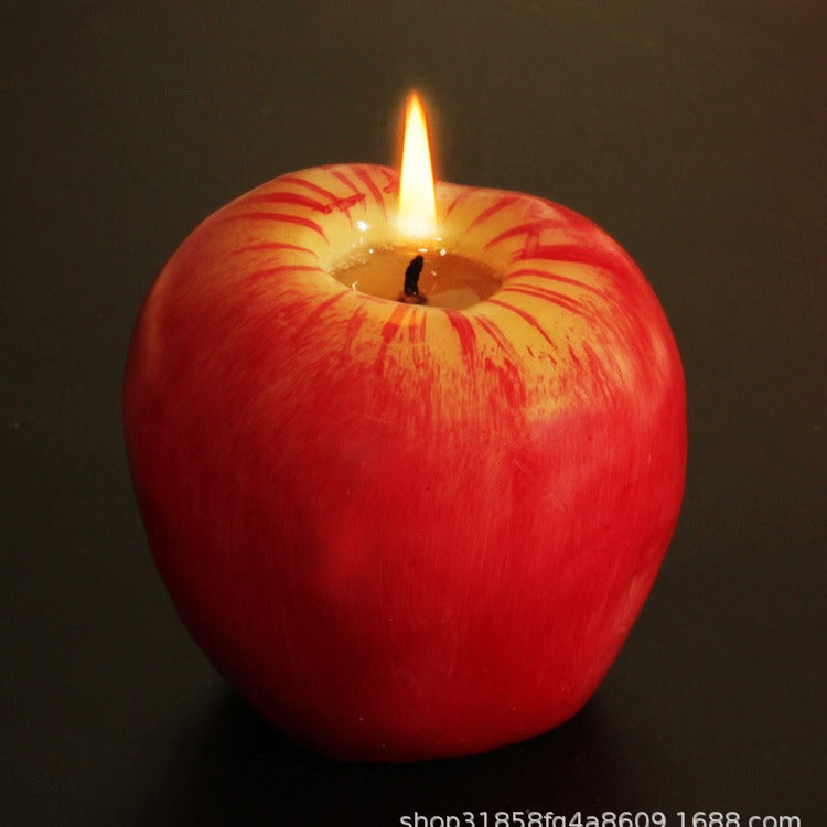 Christmas imitation red apple candle Birthday party peace fruit candle New Year's Day romantic shape apple gift