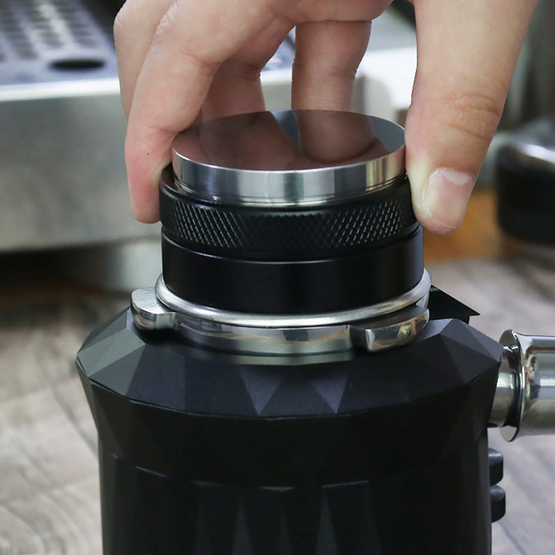 Double-head coffee cloth powder, stainless steel powder press, three-slurry cloth powder, flat bottom powder pressing hammer, two-in-one coffee utensils