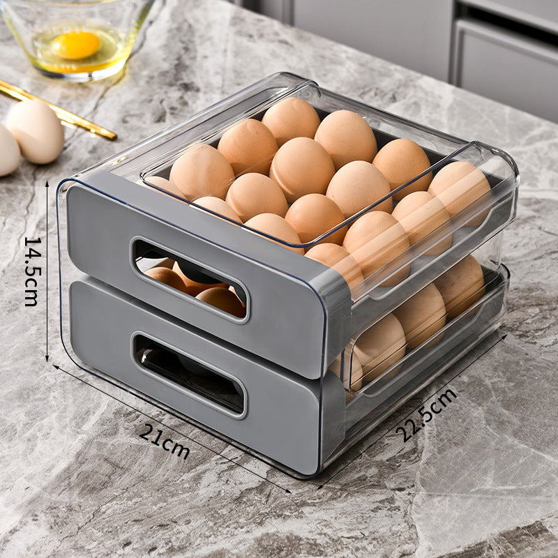 Egg storage box, refrigerator special drawer, egg kitchen crisper food-grade organizing artifact